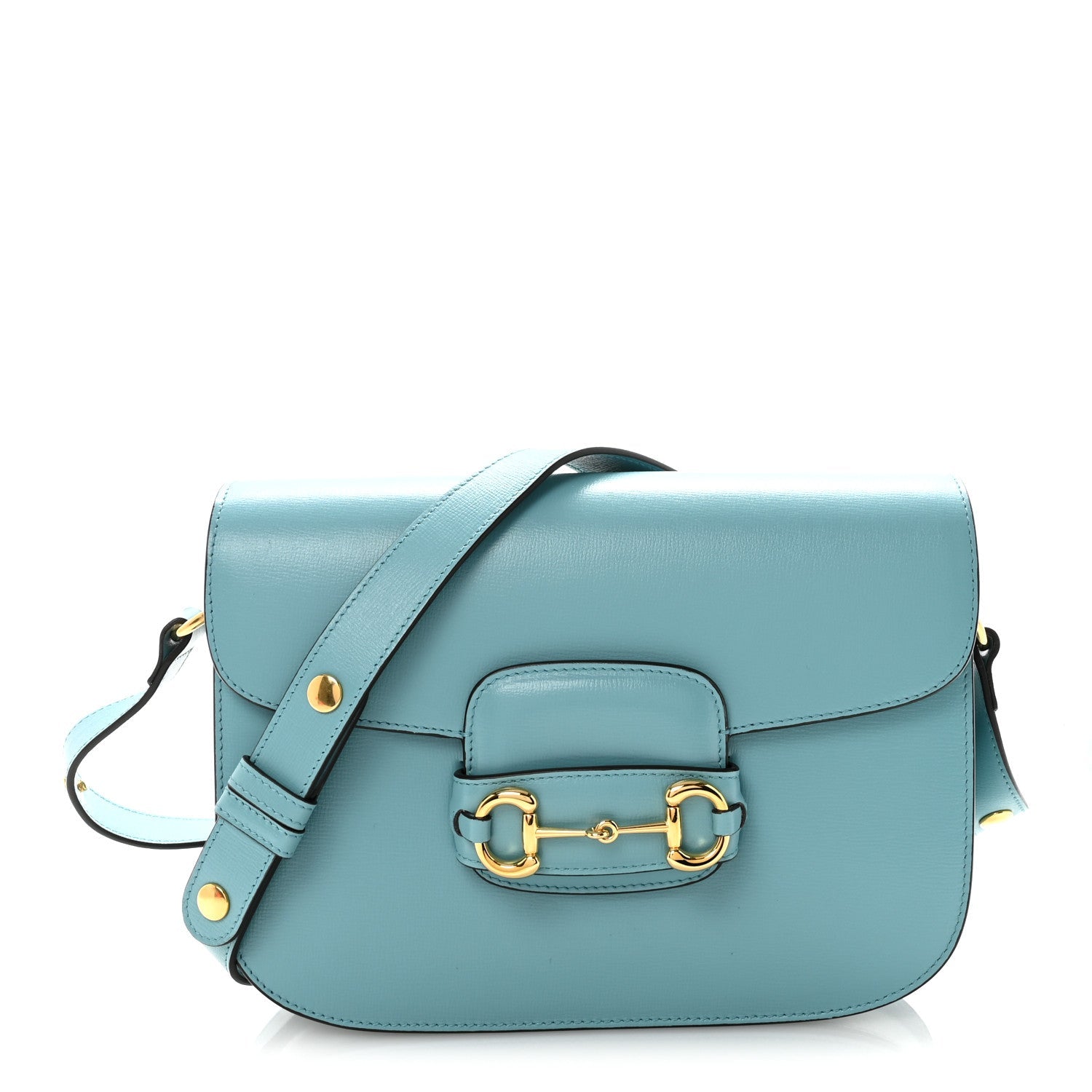 Azalea Calfskin Horsebit 1955 Shoulder Bag Dusty Azure