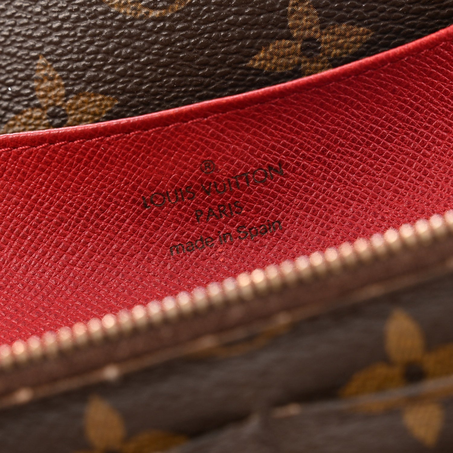 Monogram Emilie Wallet Rouge