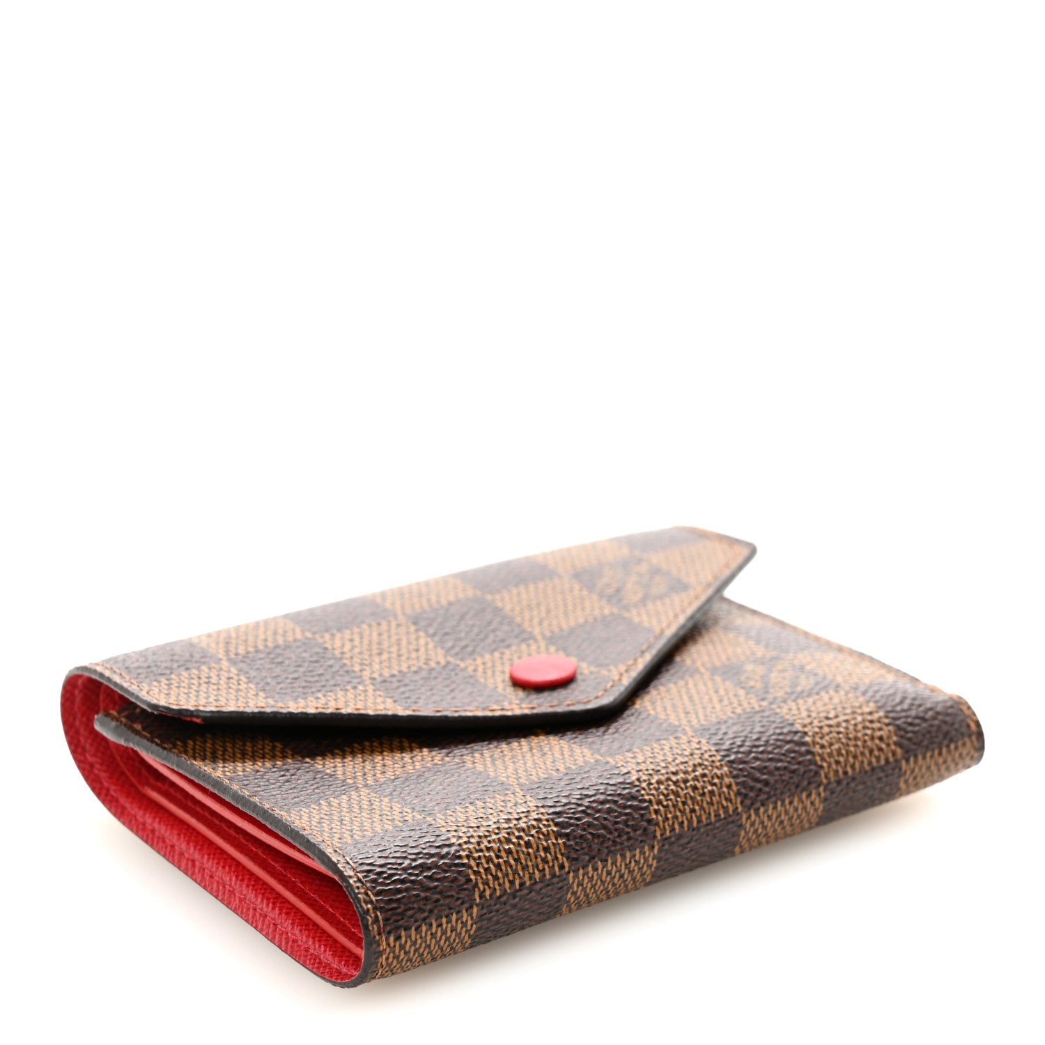 Damier Ebene Victorine Wallet Red