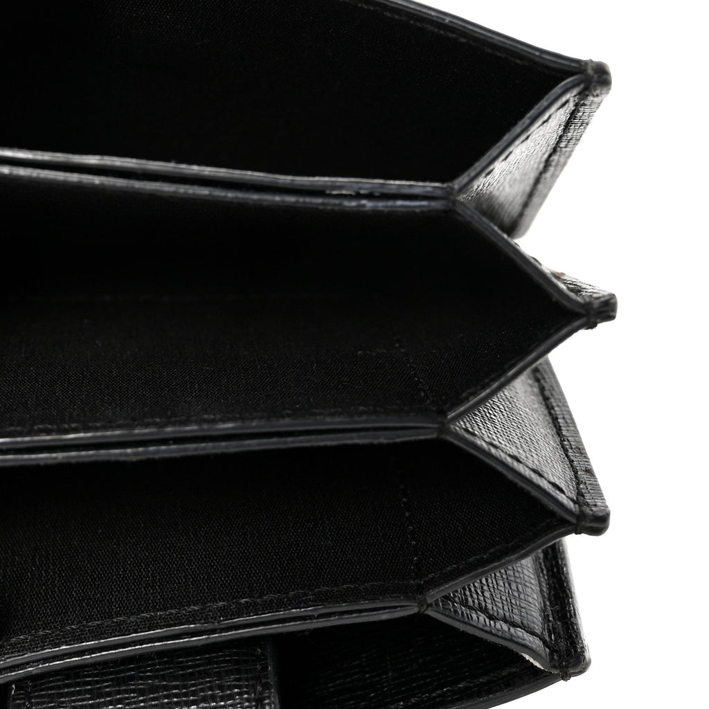 Saffiano Virtus Accordion Wallet Black