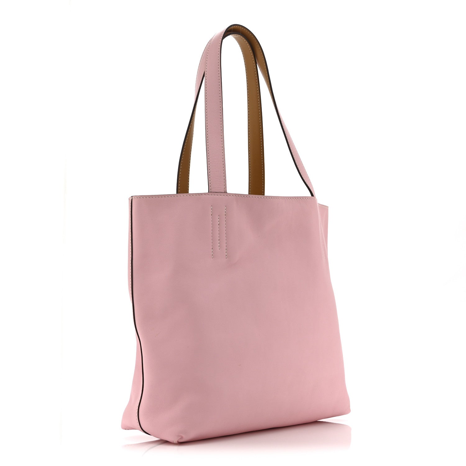Veau Sikkim Swift Double Sens 28 Reversible Tote Rose Sakura Curry