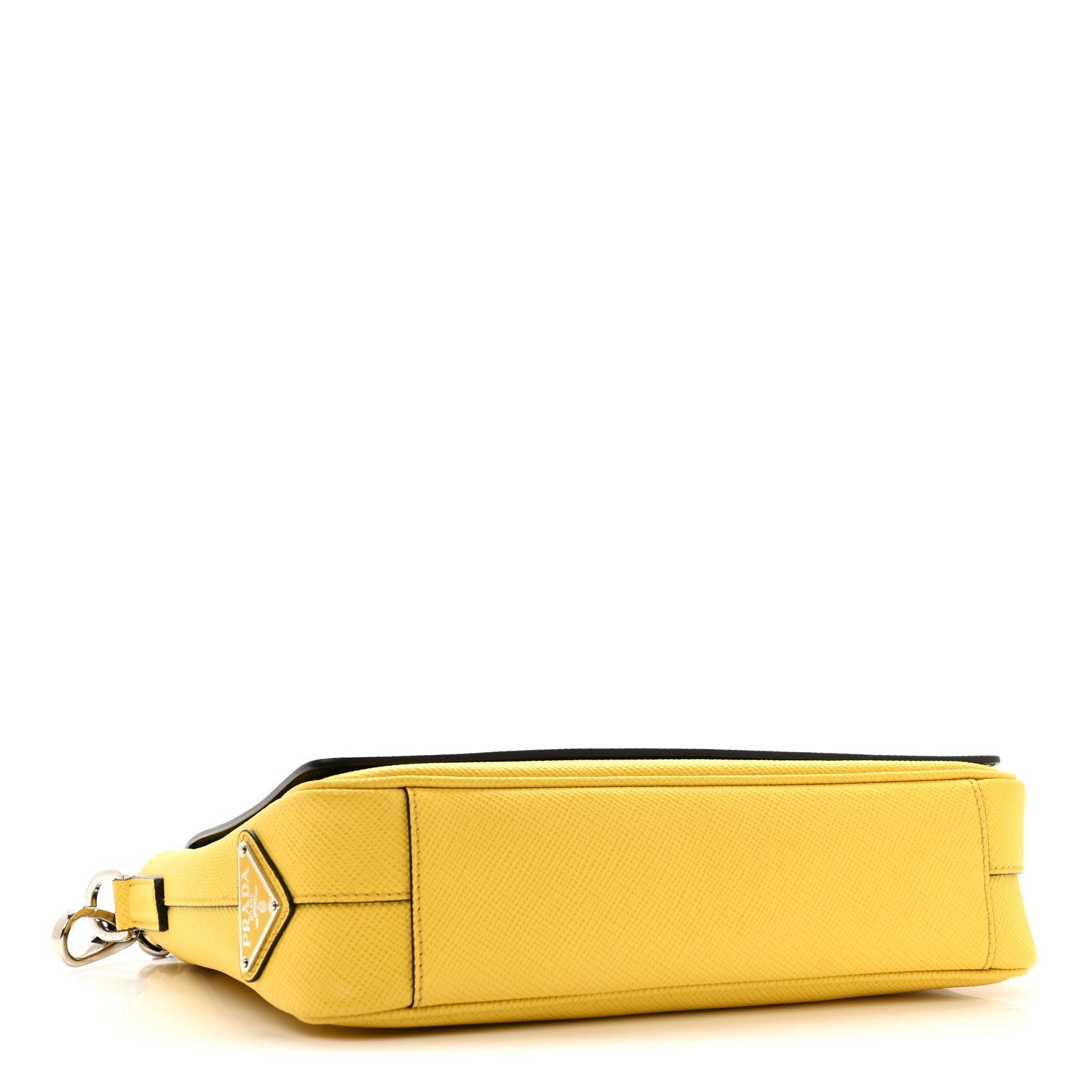 Saffiano Cuir Triangle Logo Embossed Flap Crossbody Sole