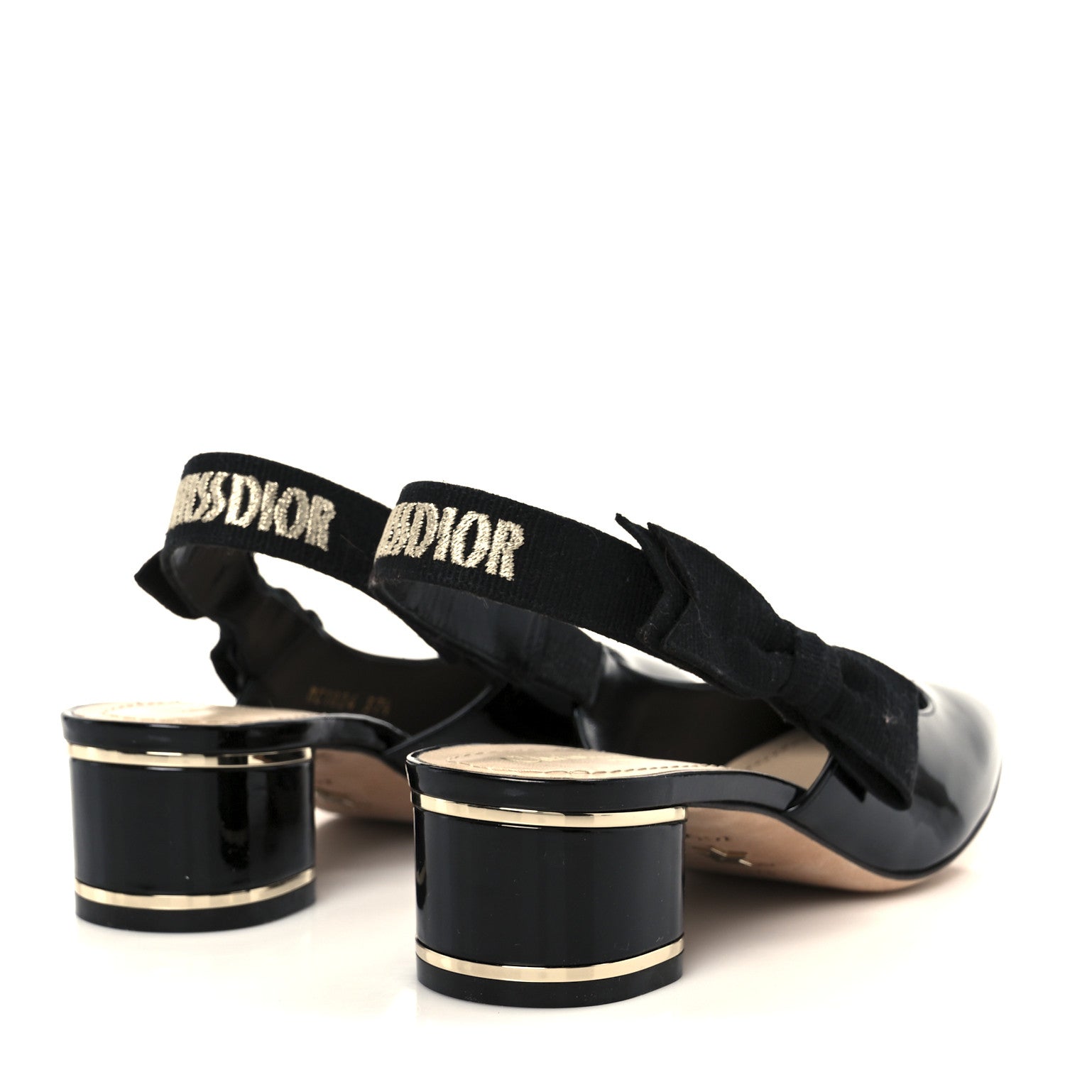 Patent Miss Dior Slingback Pumps 37.5 Black