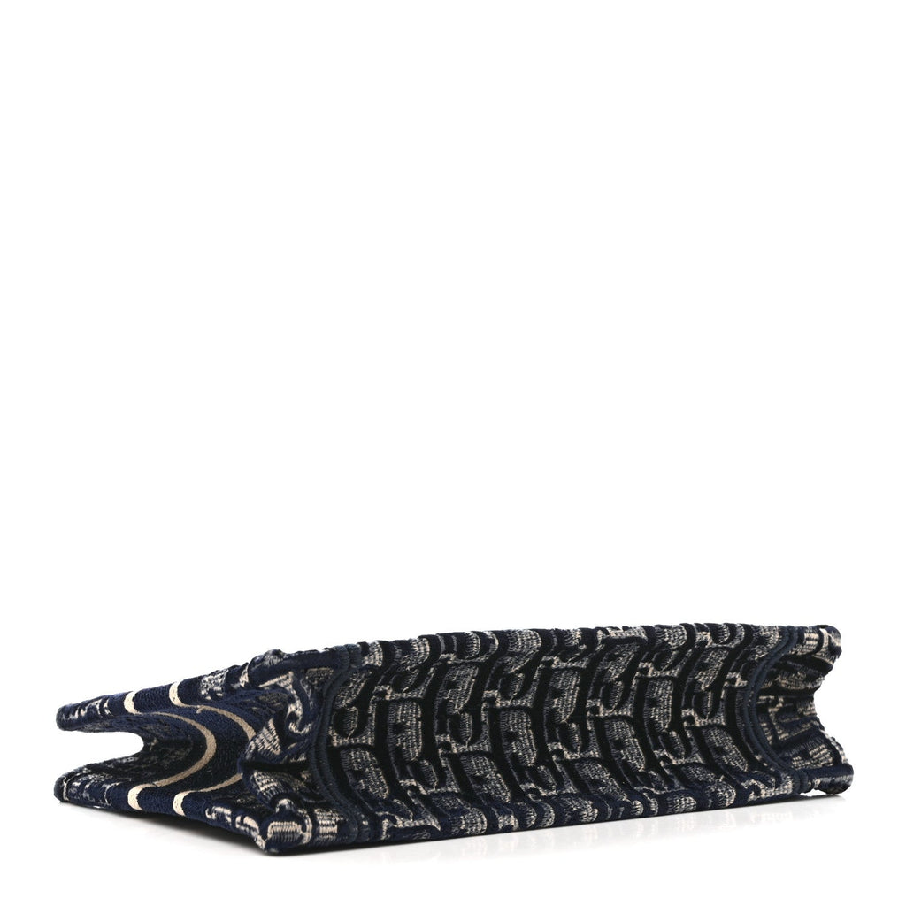 Velvet Oblique Mini Book Tote Blue Multicolor