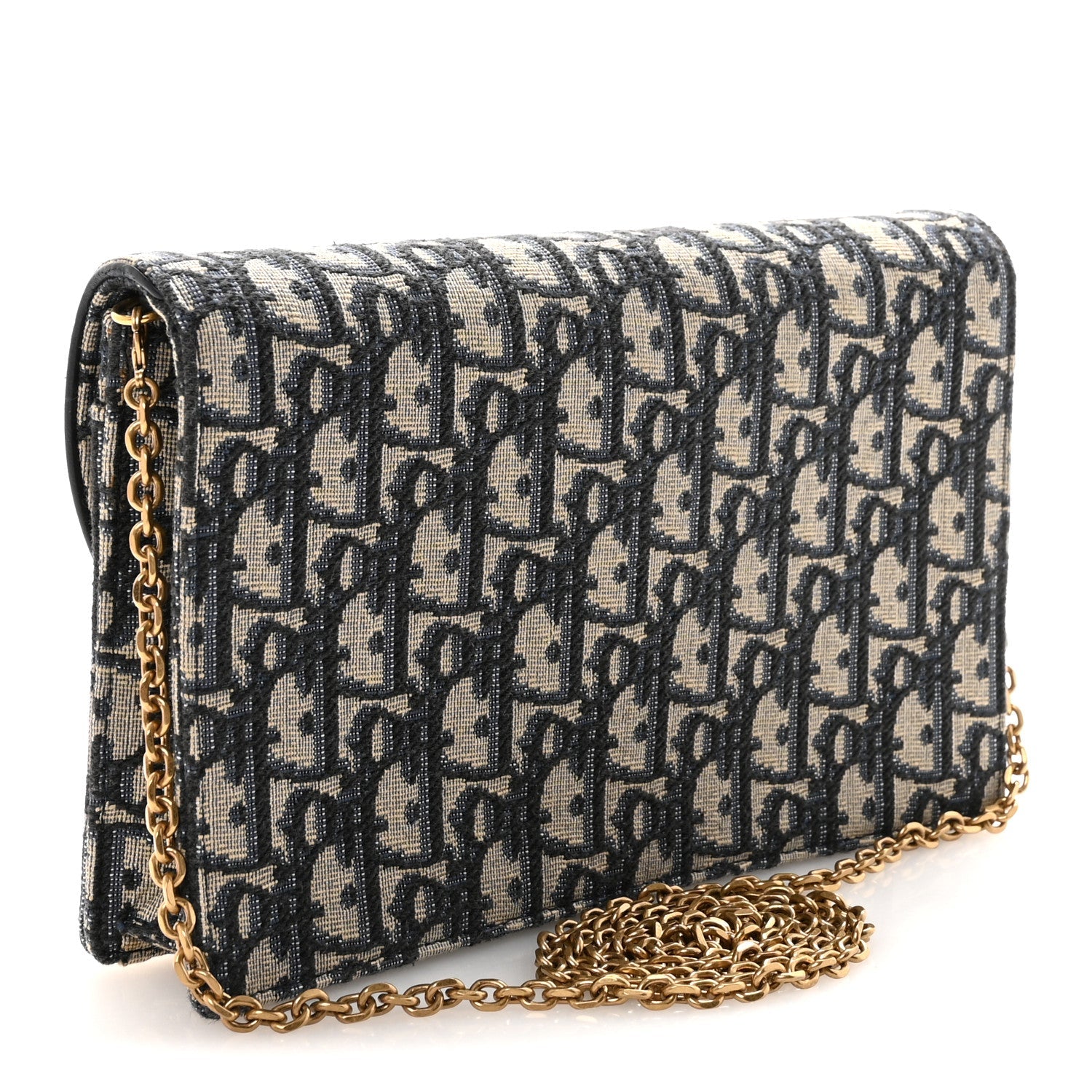 Oblique Saddle Chain Pouch Blue