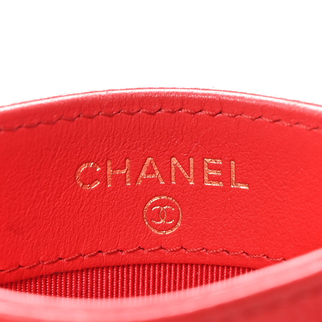 Caviar Quilted  Holder Red