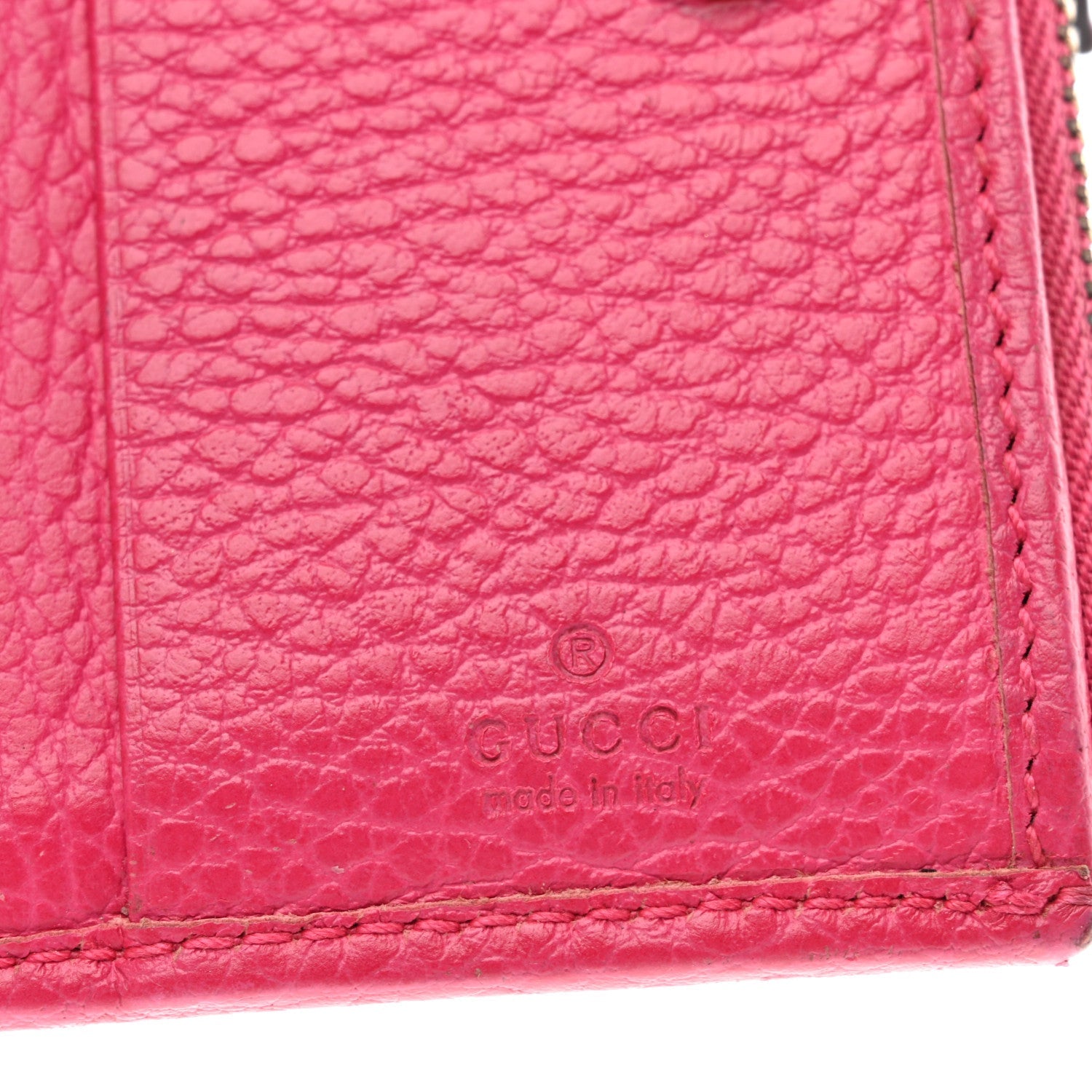 Dollar Calfskin GG Marmont Compact Wallet Box Pink