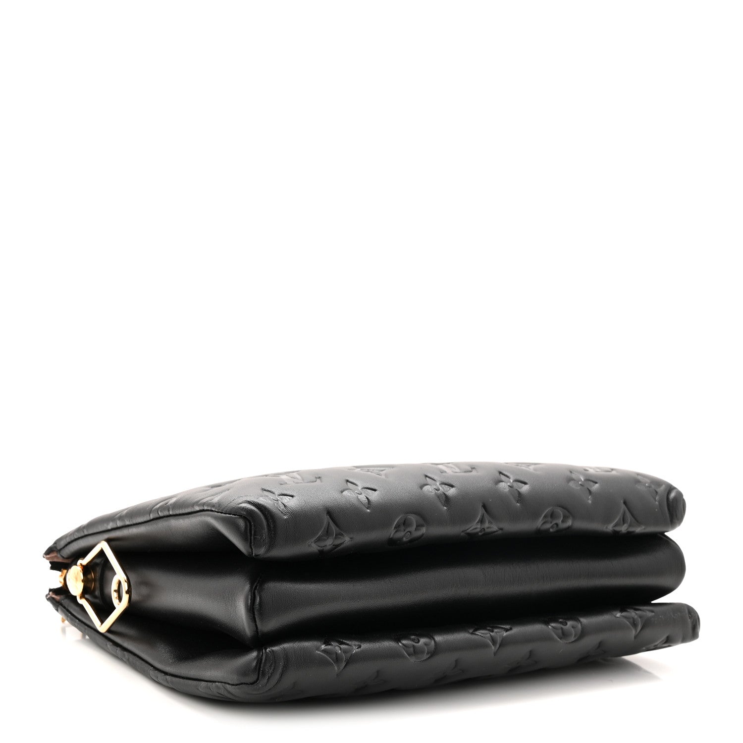 Lambskin Embossed Monogram Coussin PM Black