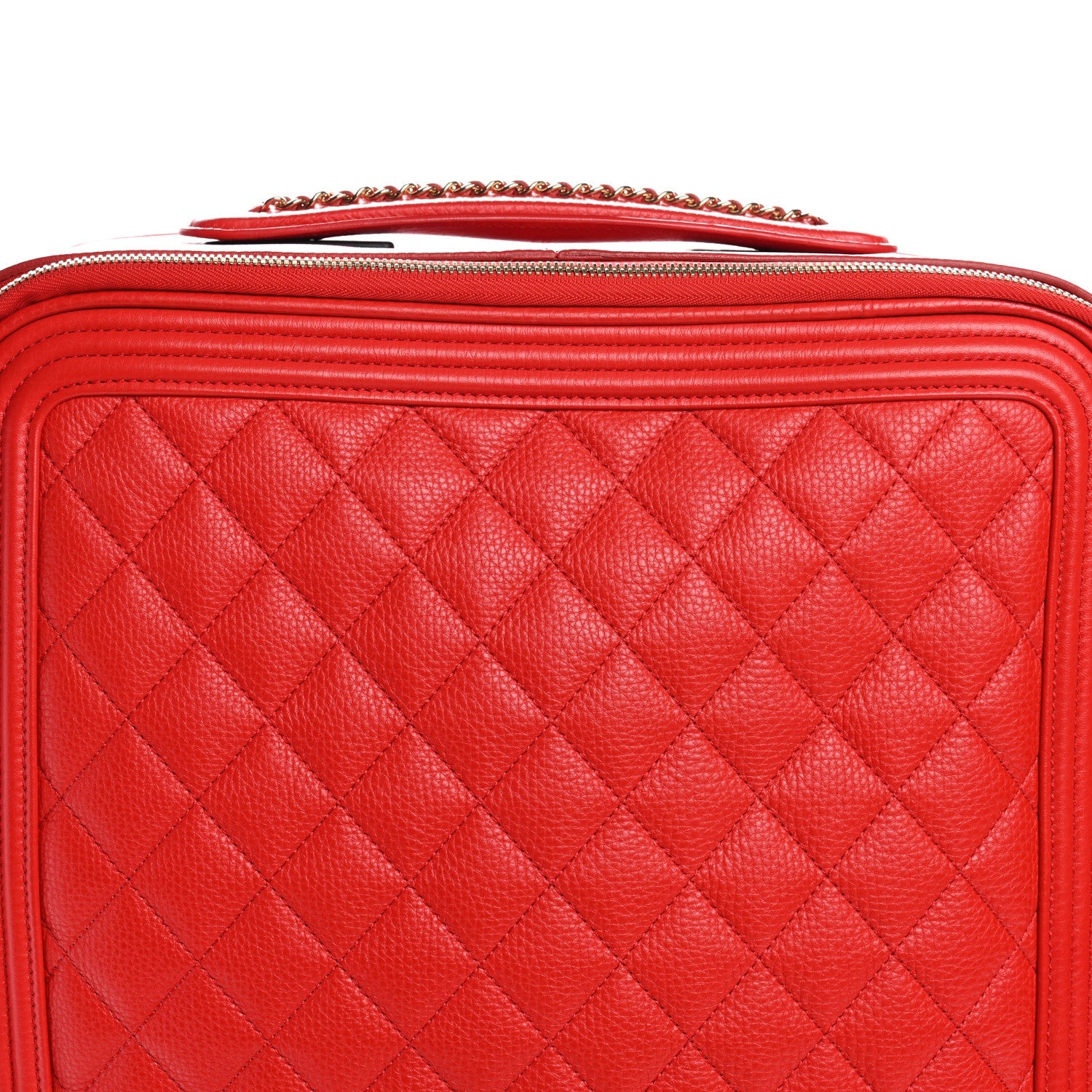 Calfskin Quilted Coco Case Trolley Red