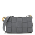 Grained Calfskin Maxi Intrecciato Cassette Crossbody Bag Deep Blue