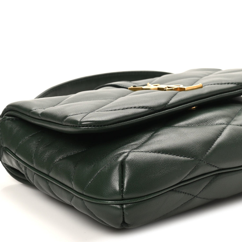Lambskin Quilted Le 57 Diamond Shoulder Bag Vert Fonce