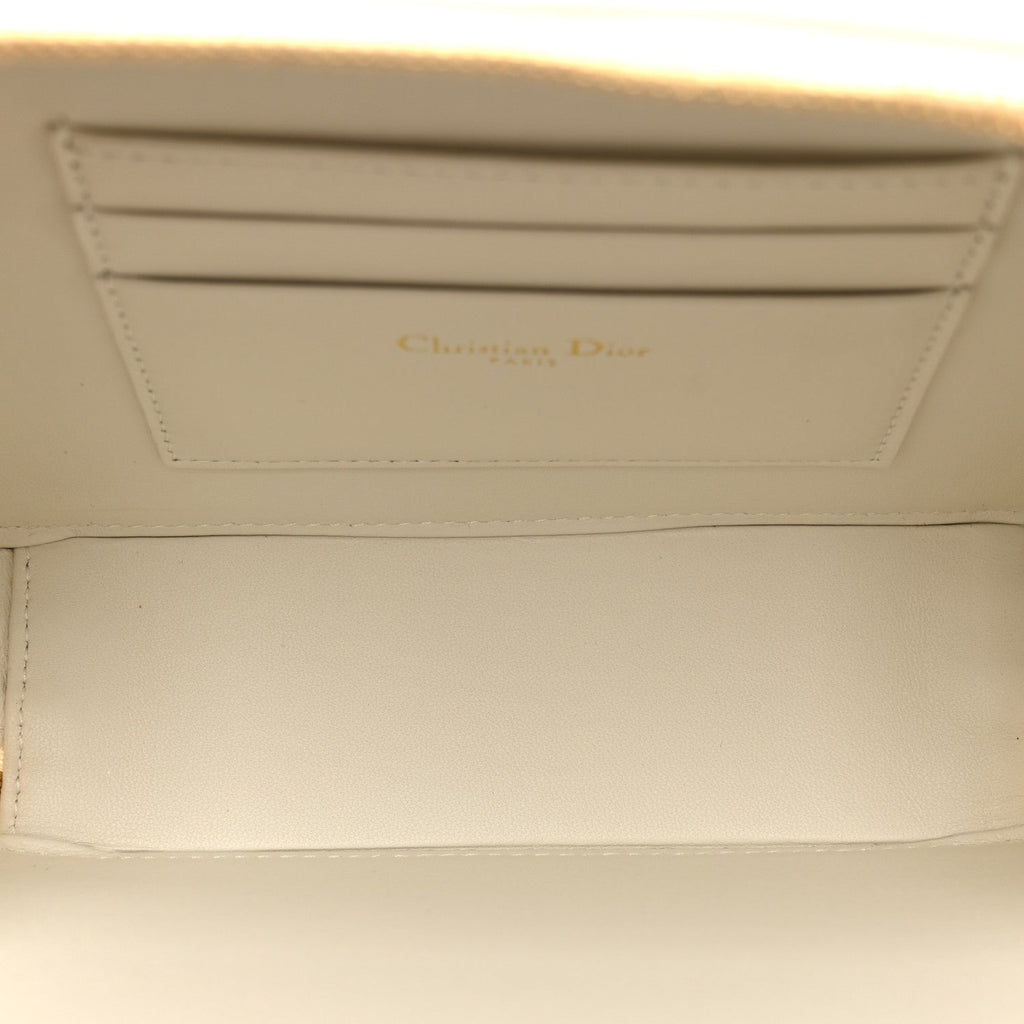 Calfskin Macrocannage Caro Box Bag Latte