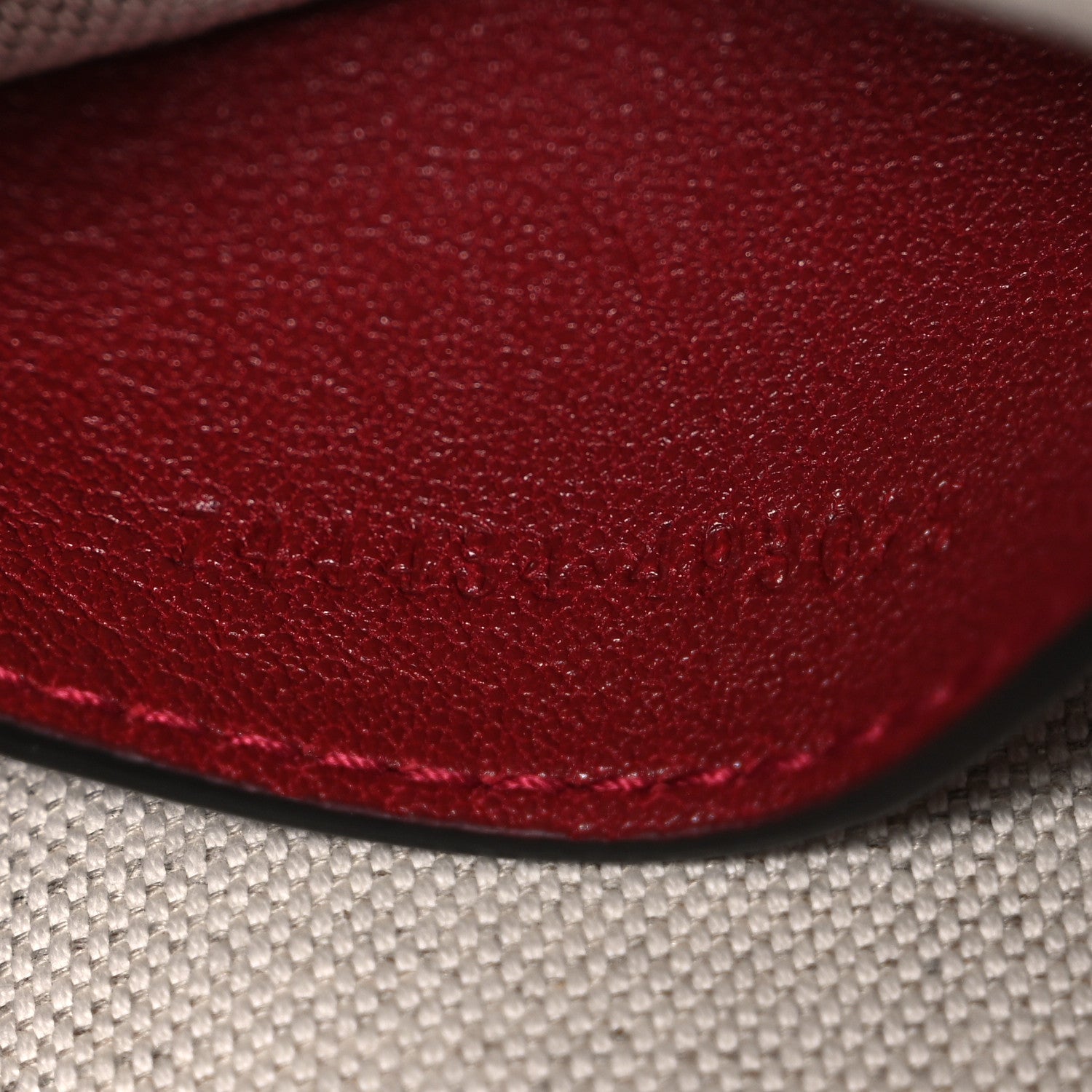 Sakai Be Green Calfskin Diagonal Stitched Blondie Top Handle Bag Rosso