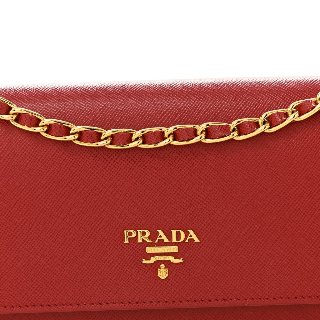 Saffiano Wallet on Chain Fuoco