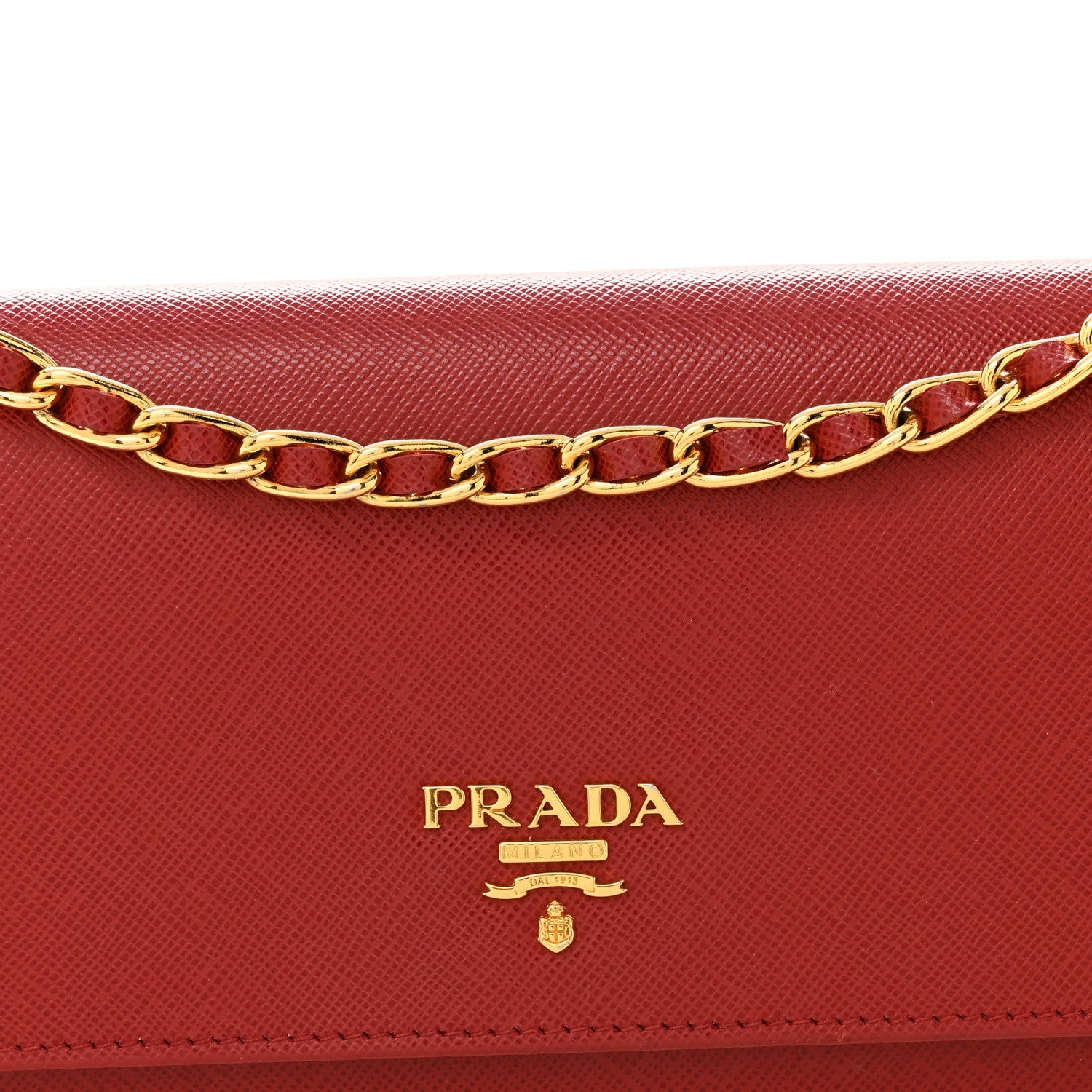 Saffiano Wallet on Chain Fuoco