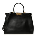 Vitello Morgan Fabric Jacquard Pequin Medium Peekaboo Iconic Satchel Black Tobacco