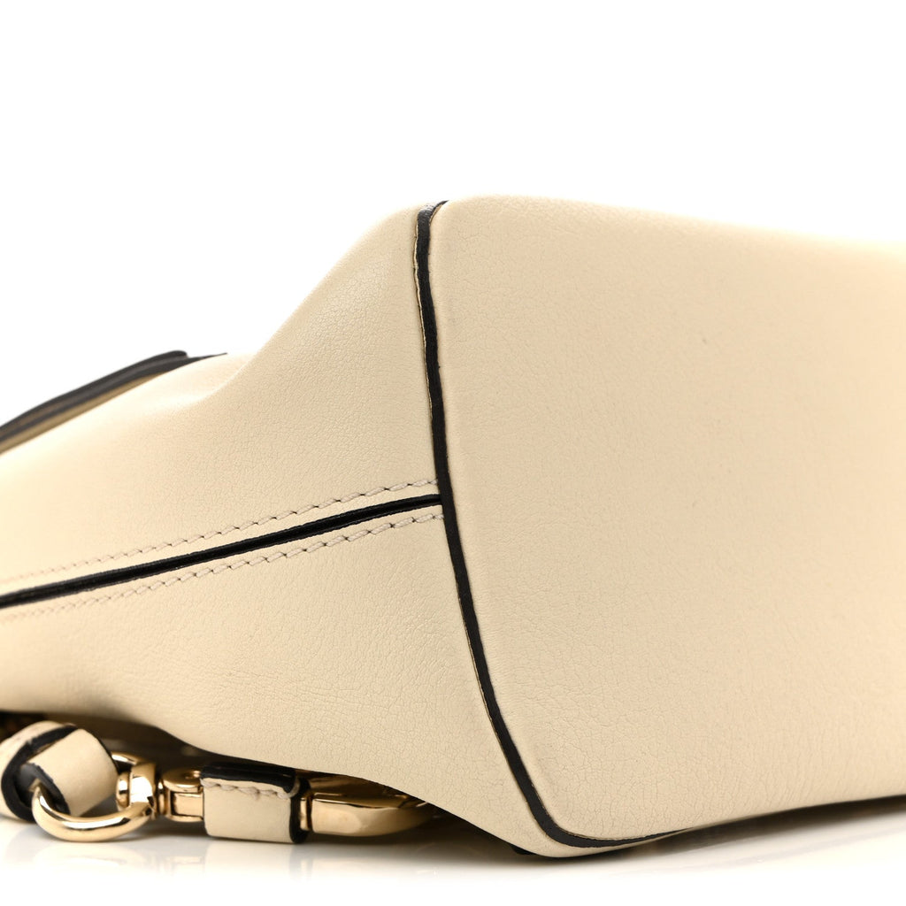Suede Calfskin Mini Faye Backpack Off White