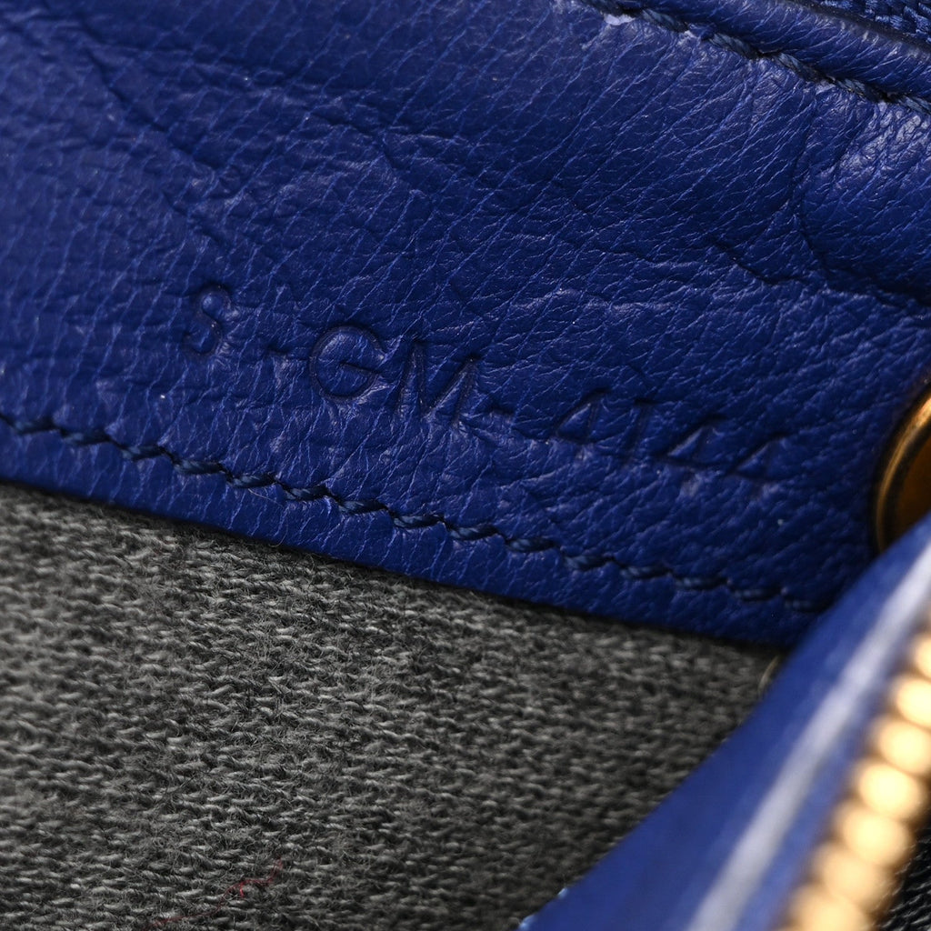 Lambskin Large Trio Crossbody Bag Indigo