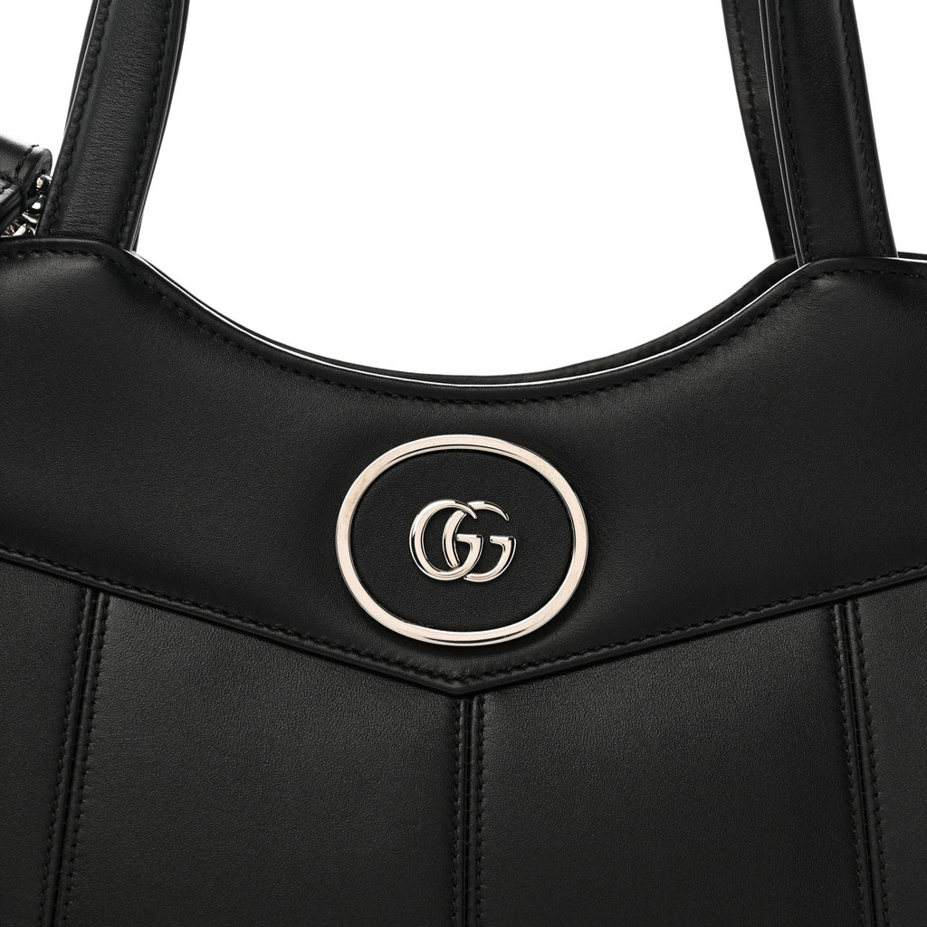 Calfskin Petite GG Small Tote Bag Black