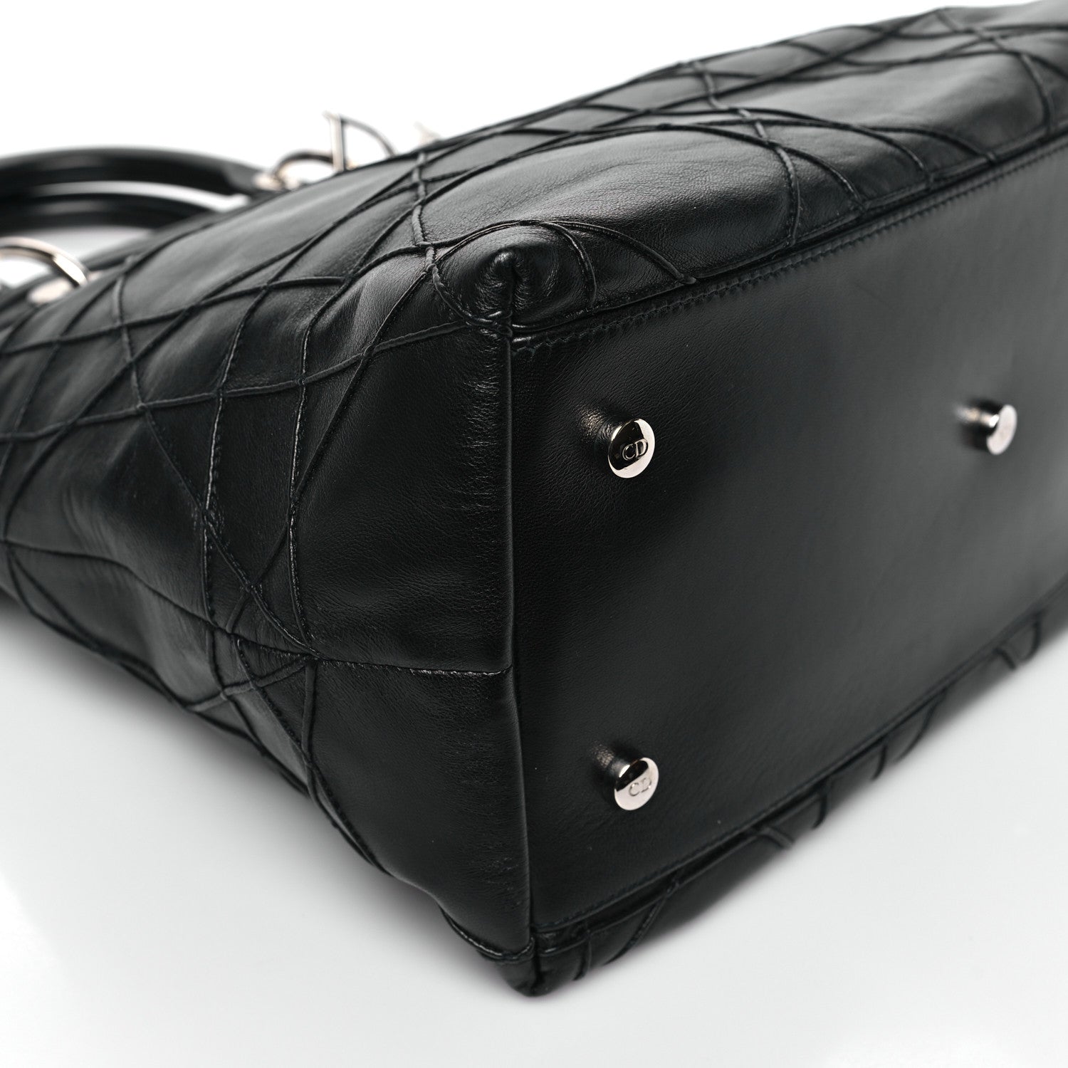 Lambskin Cannage Medium Granville Tote Black