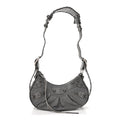 Agneau Arena Le Cagole Shoulder Bag XS Dark Grey