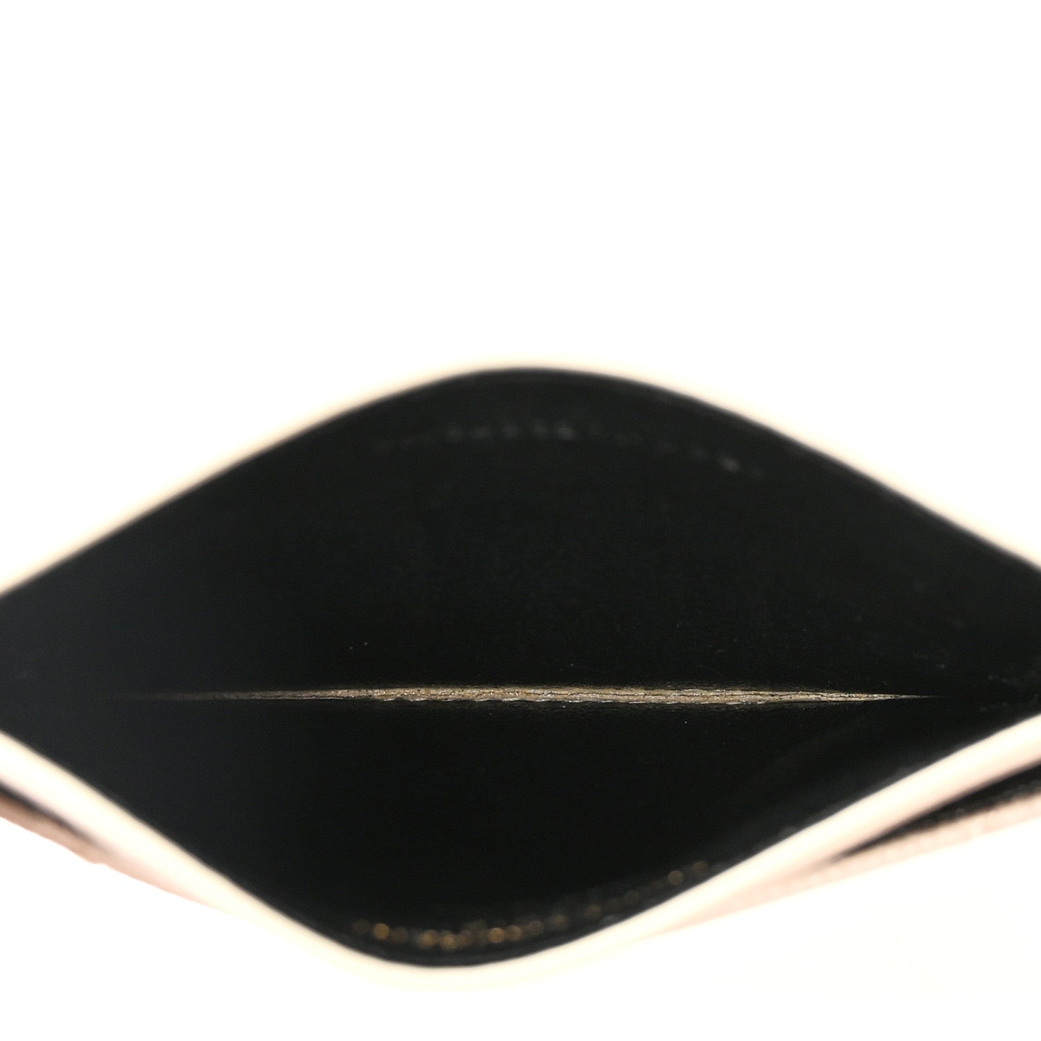 Grain De Poudre Matelasse Chevron Monogram Credit  Case Crema Soft