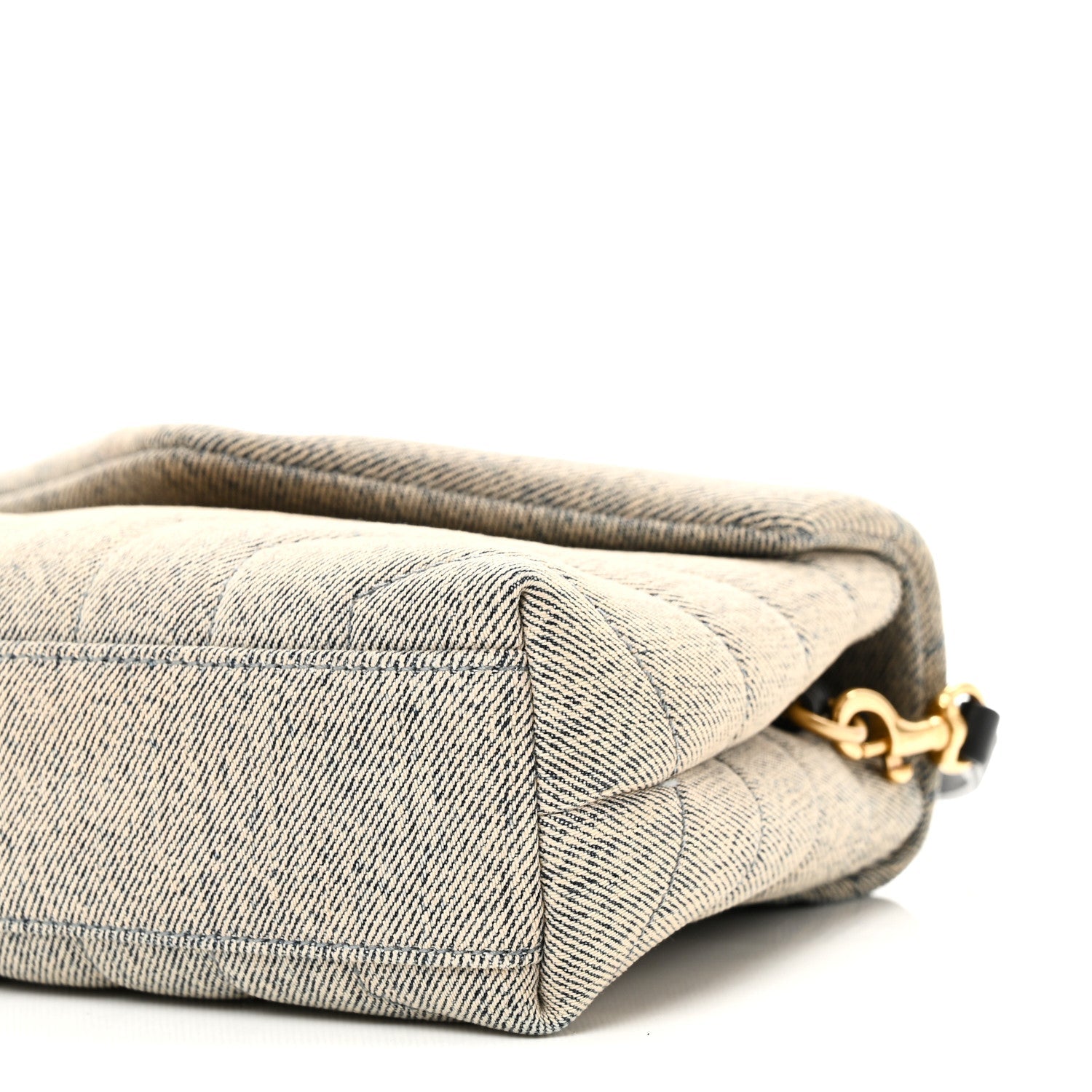 Denim Y Quilted Monogram Toy Loulou Crossbody Bag Grey