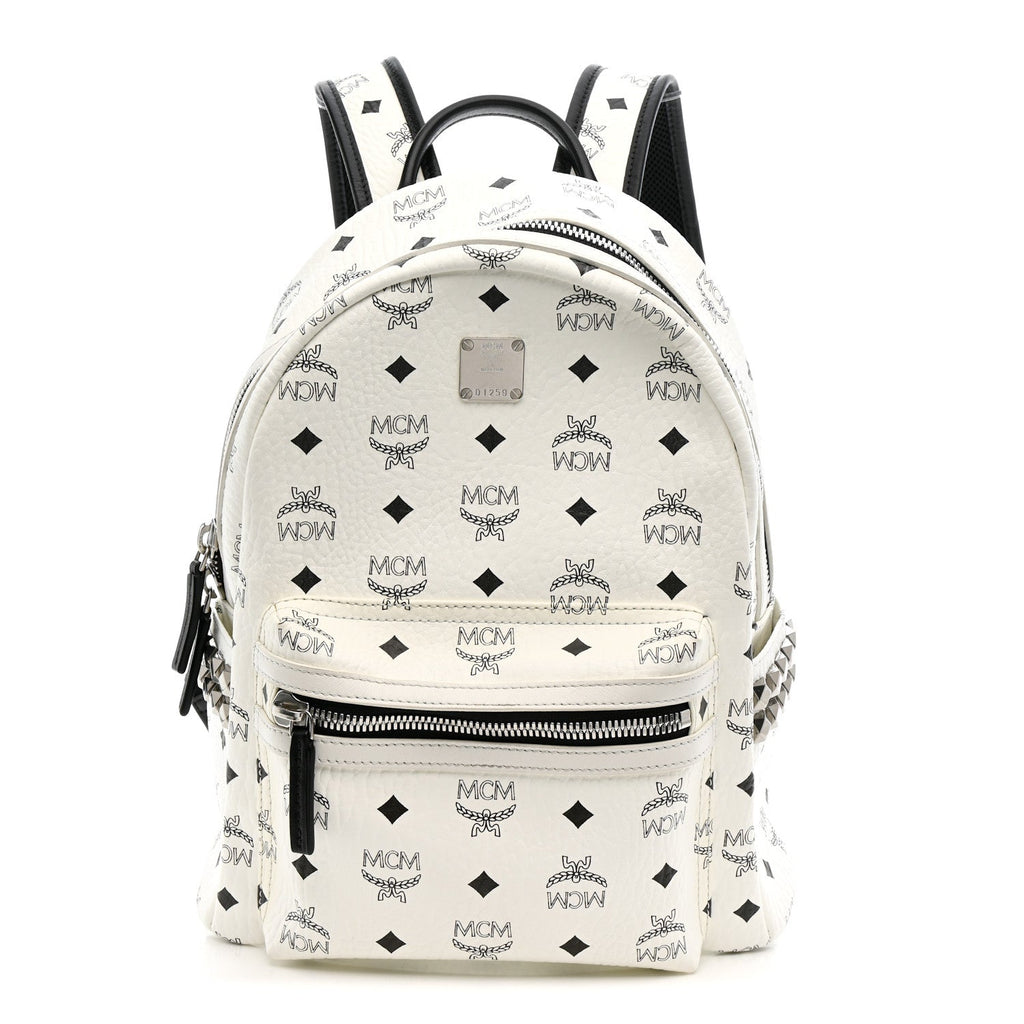 Visetos Small Side Stud Stark Backpack White