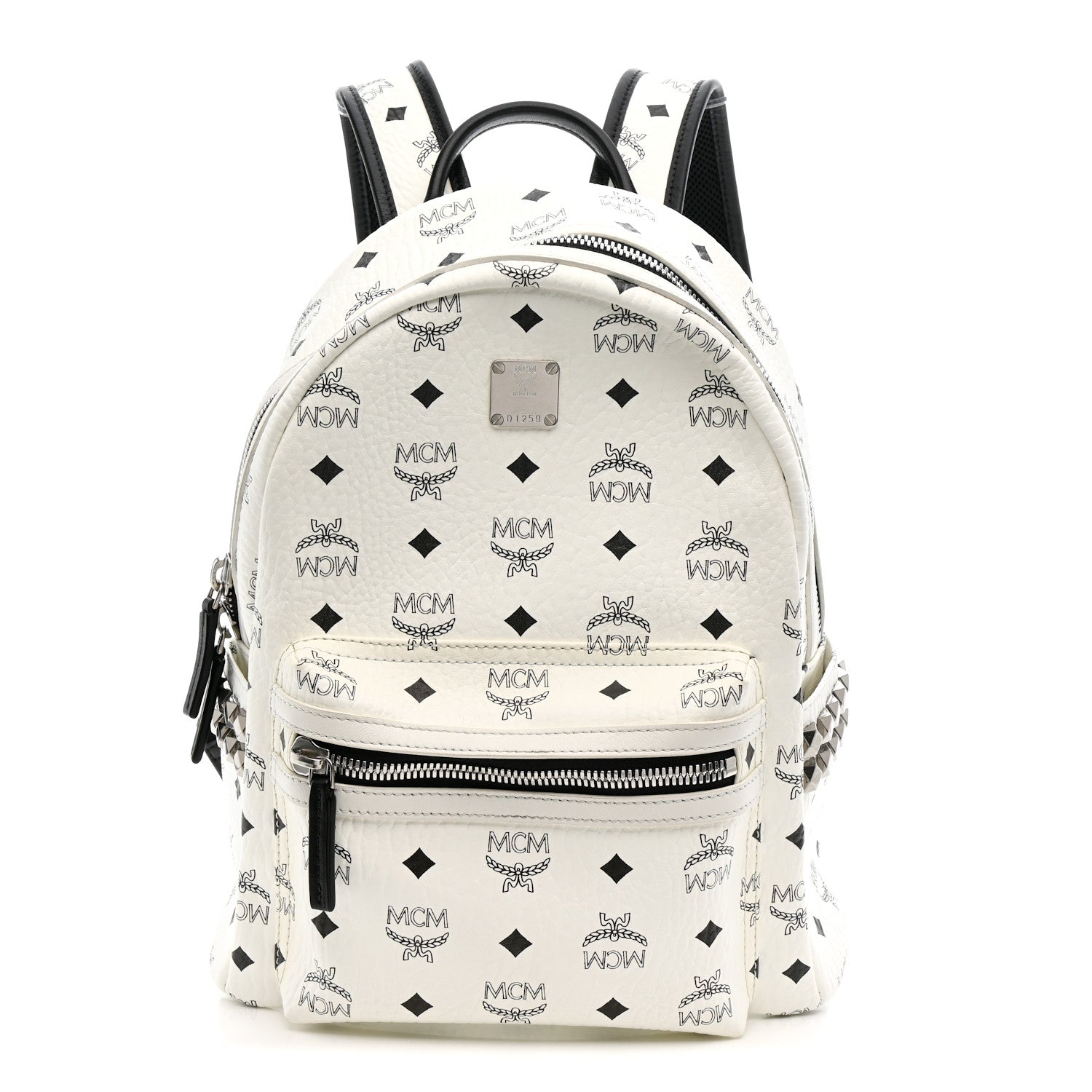 Visetos Small Side Stud Stark Backpack White