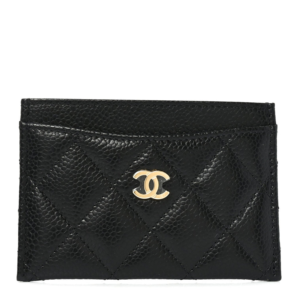 Caviar Quilted  Holder Black