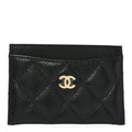 Caviar Quilted  Holder Black