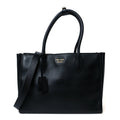 City Calfskin Medium Bibliothèque Tote Black