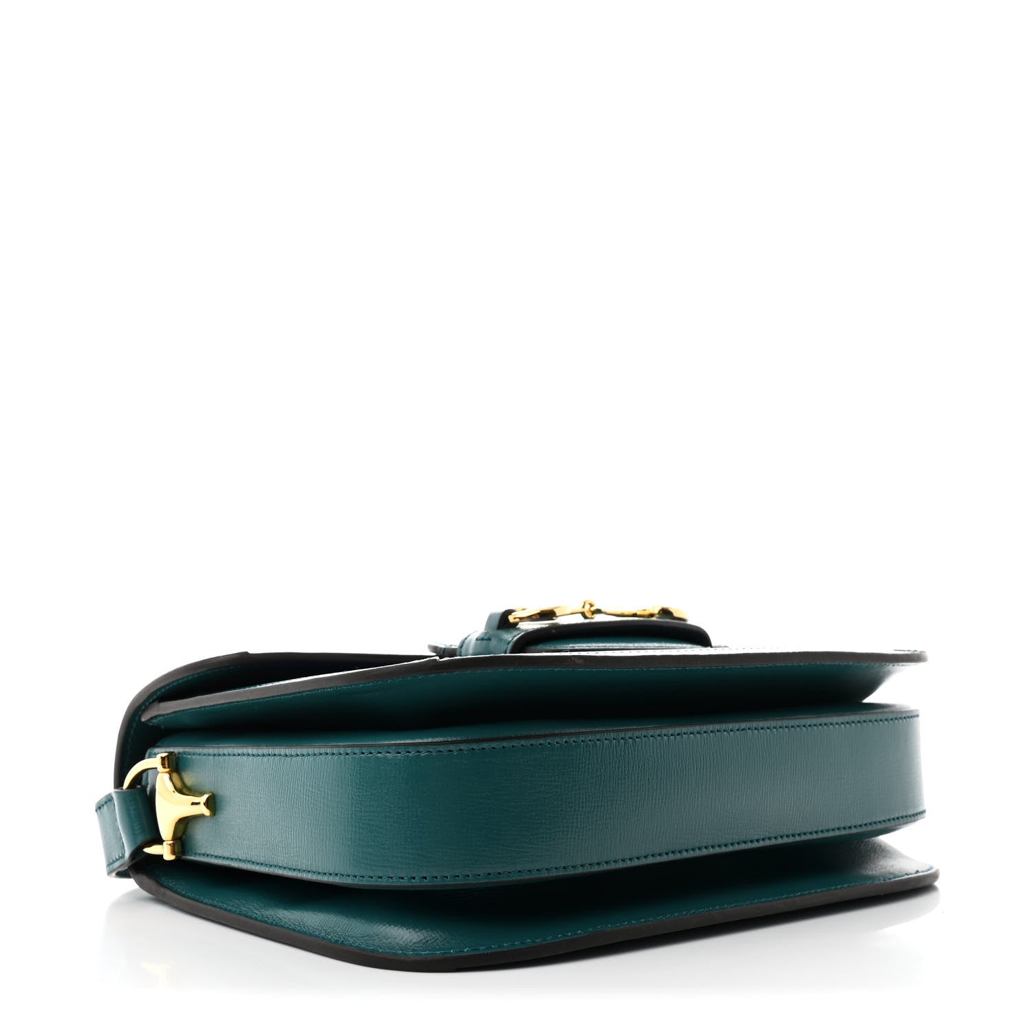 Azalea Calfskin Horsebit 1955 Shoulder Bag Imperial Blue Pavone