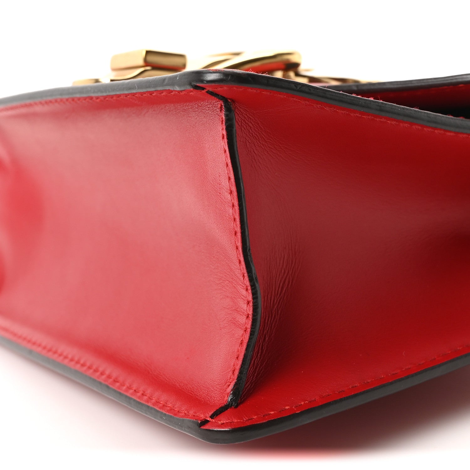 Calfskin Mini Sylvie Chain Shoulder Bag Hibiscus Red