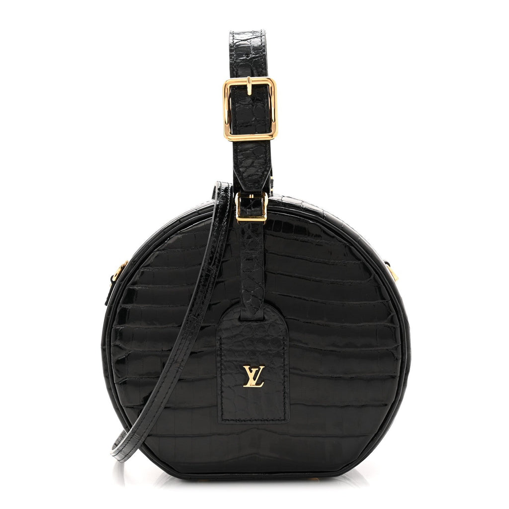Crocodile Petite Boite Chapeau Black