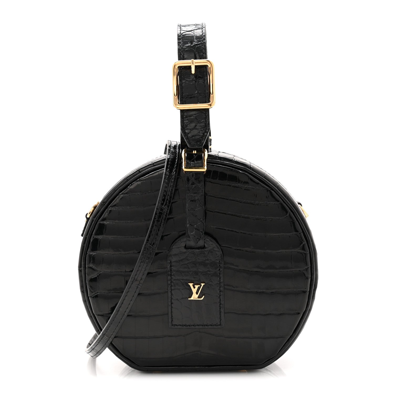 Crocodile Petite Boite Chapeau Black