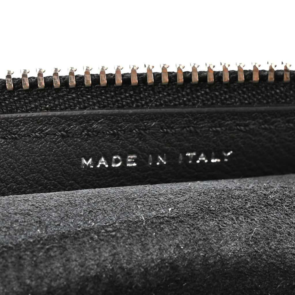 Grained Calfskin Small Slouchy Banana Bag Black