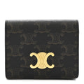 Canvas Triomphe Compact Wallet Tan