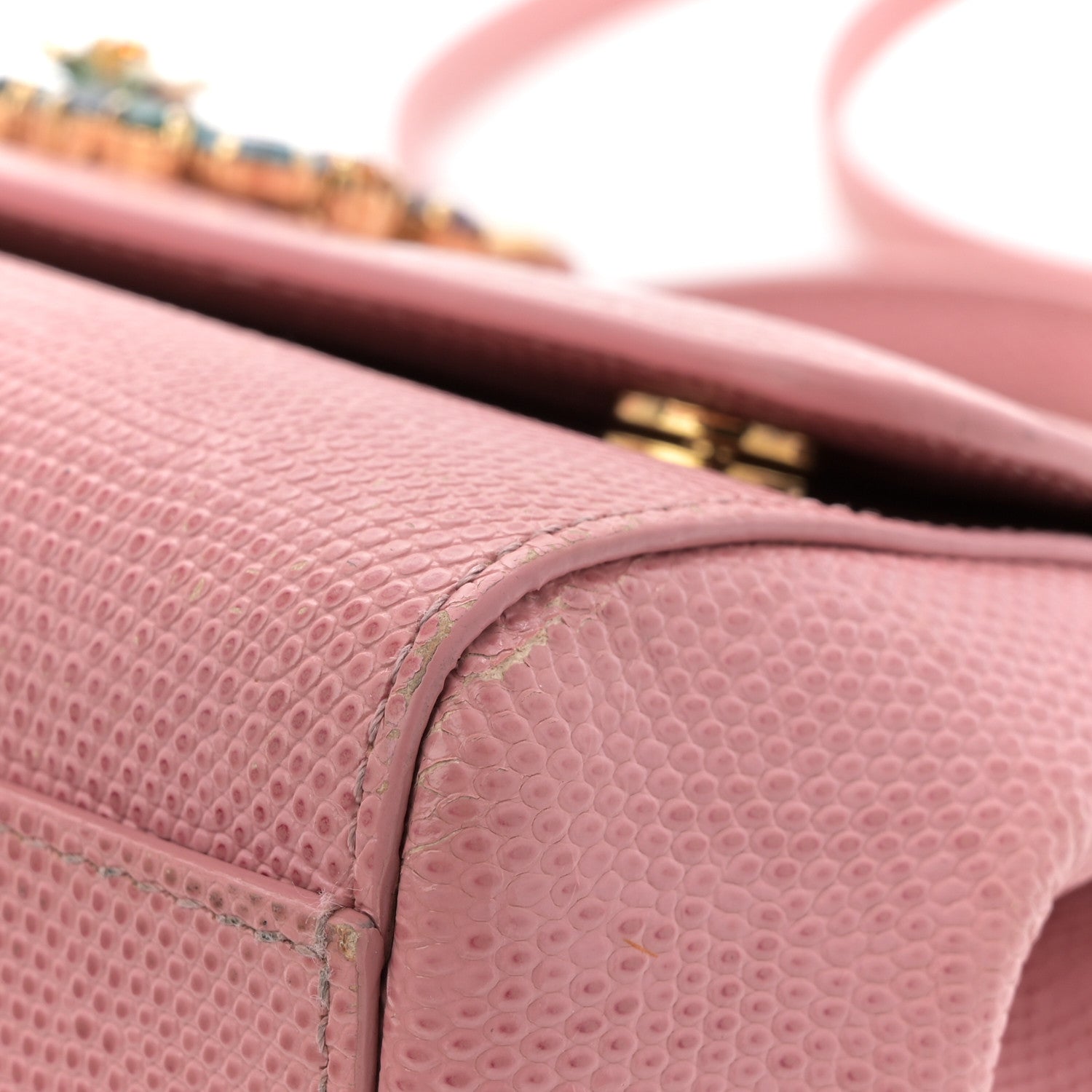 Stampa Iguana Crystal Small Miss Sicily Satchel Candy
