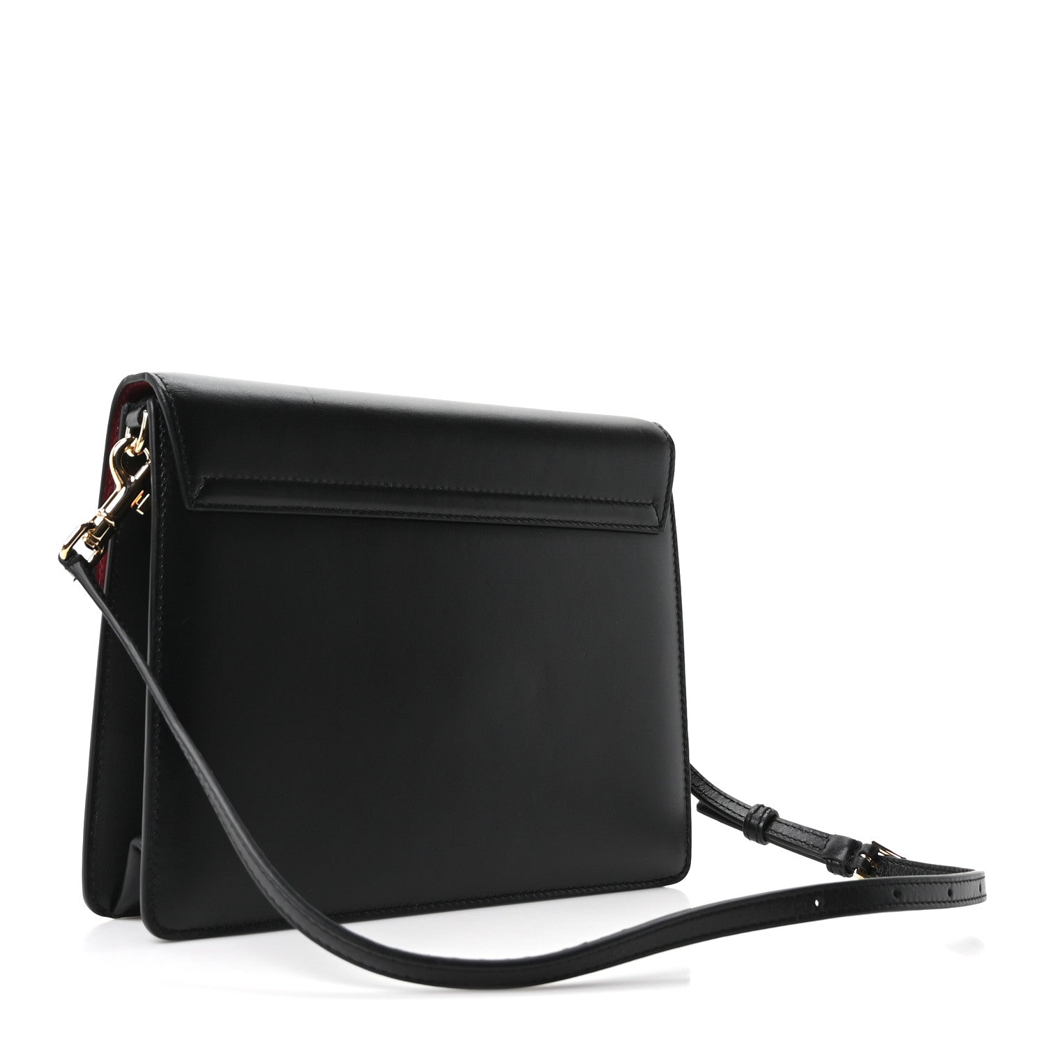 Calfskin Lucia Shoulder Bag Black