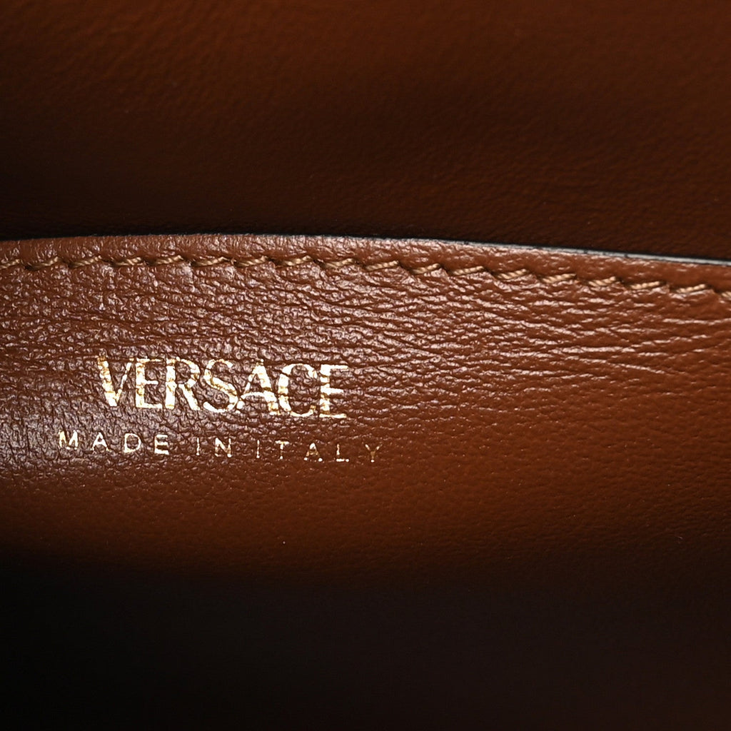 Denim La Medusa Chain Tote Navy Blue