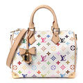 LV X TM Monogram Multicolor Speedy Bandouliere 25 White