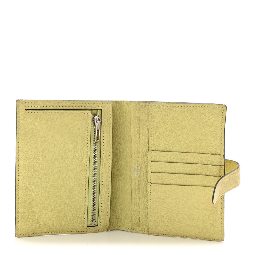 Chevre Mysore Bearn  Holder Wallet Jaune Bourgeon