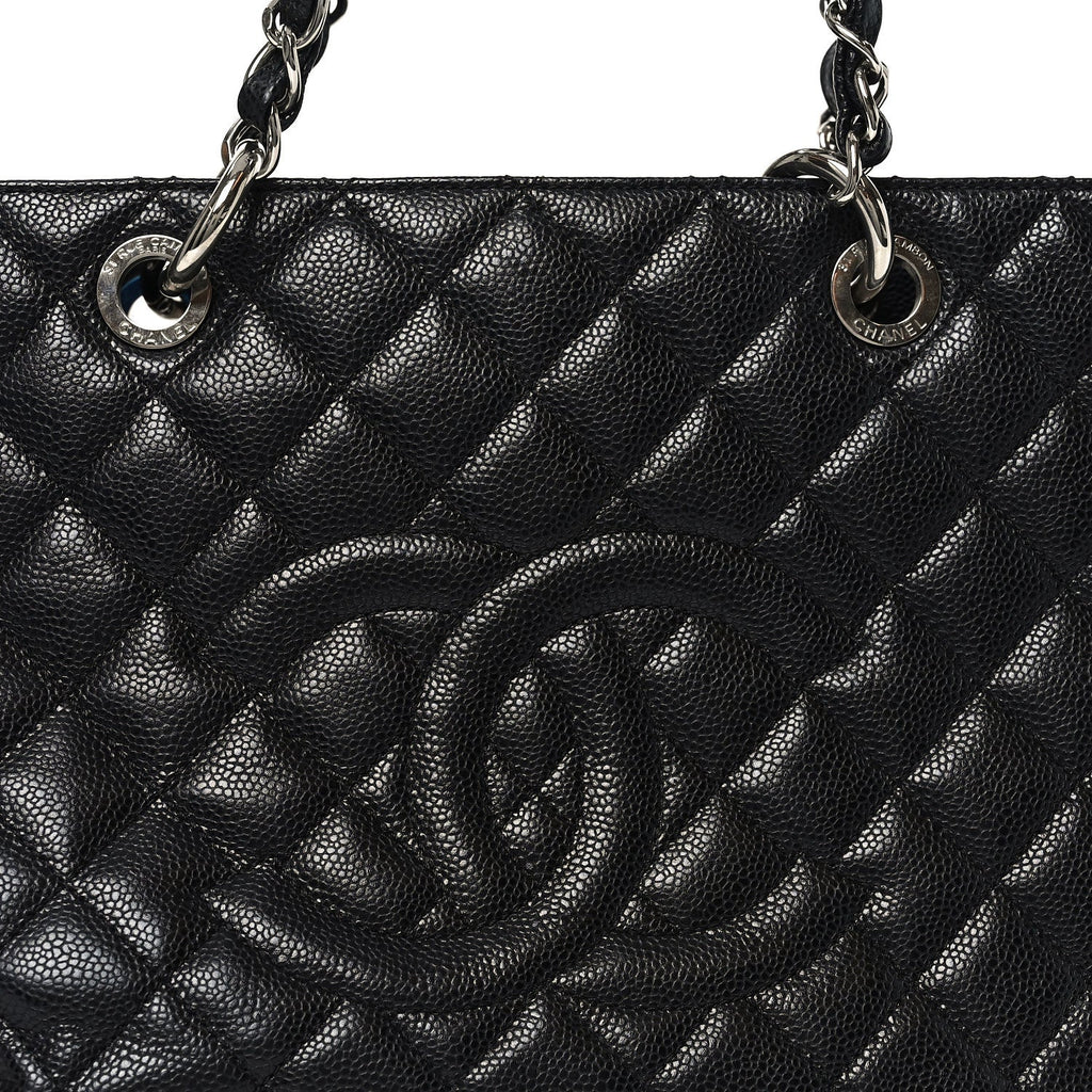 Caviar Quilted XL Grand Shopping Tote GST Black