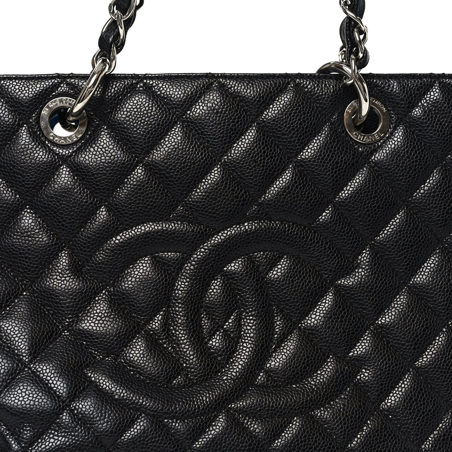 Caviar Quilted XL Grand Shopping Tote GST Black