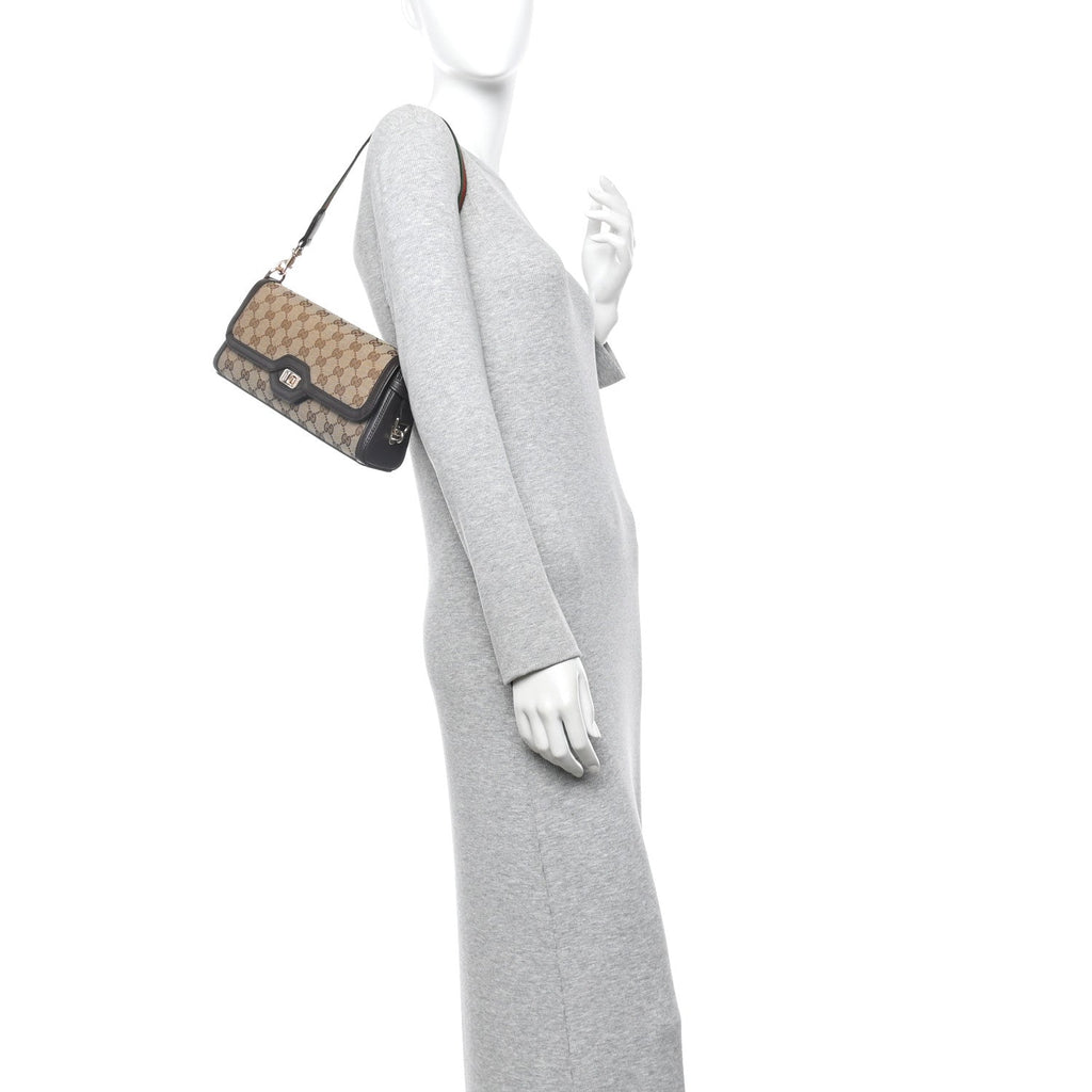 GG Monogram Small Luce Shoulder Bag Beige Ebony