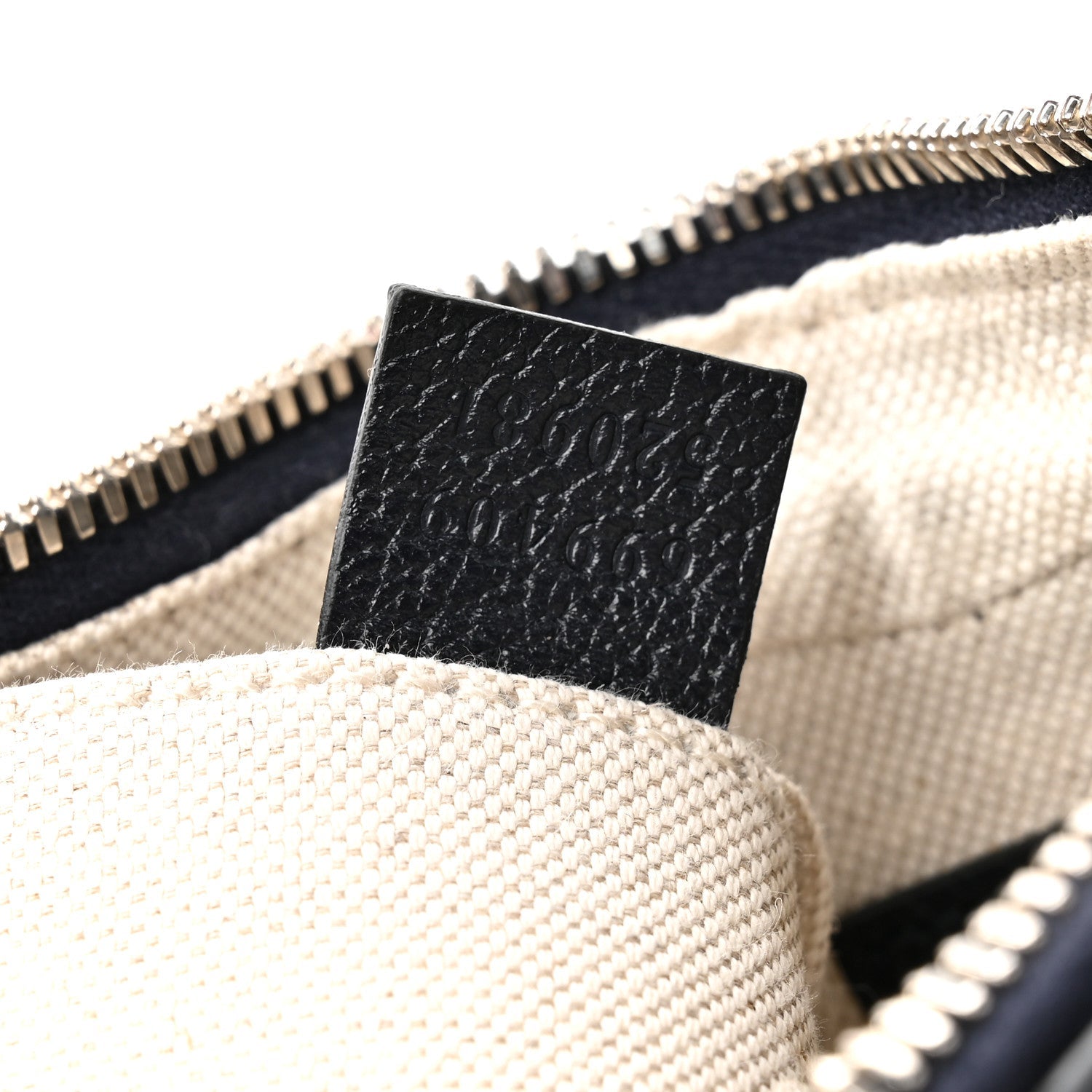 GG Supreme Monogram Textured Calfskin Web Small Attache Shoulder Bag Beige Blue