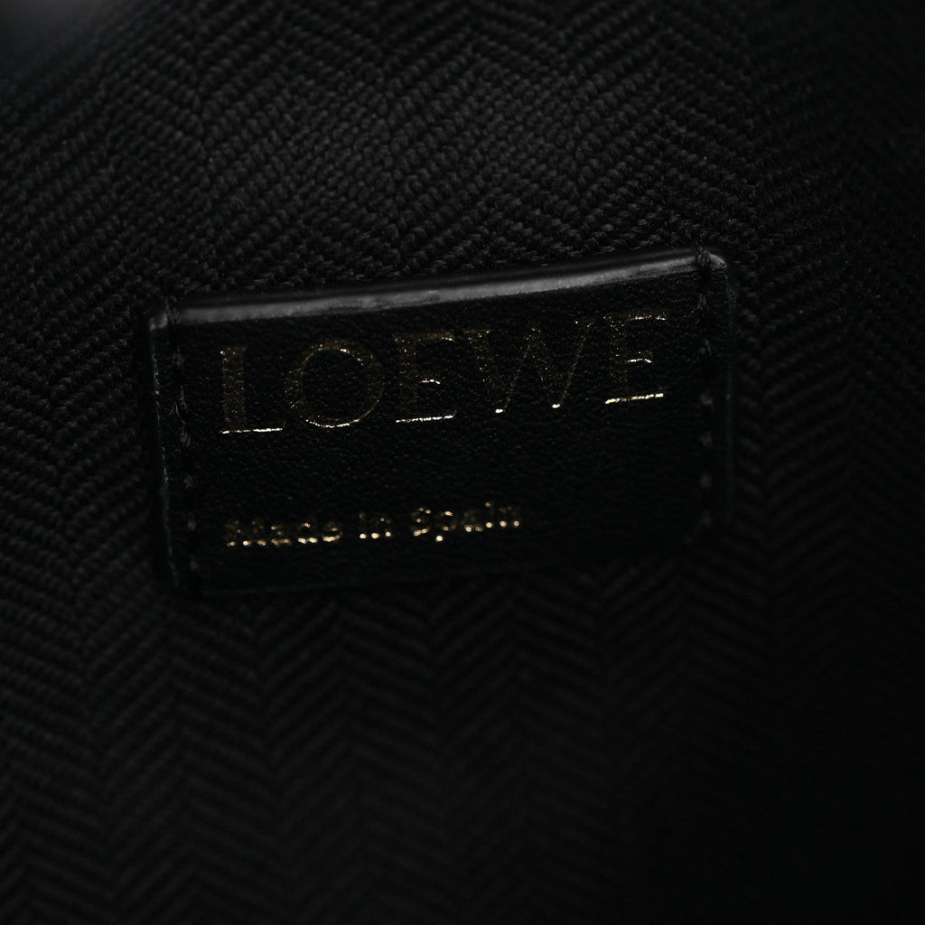 Jacquard Anagram Calfskin Medium Cubi Bag Anthracite Black