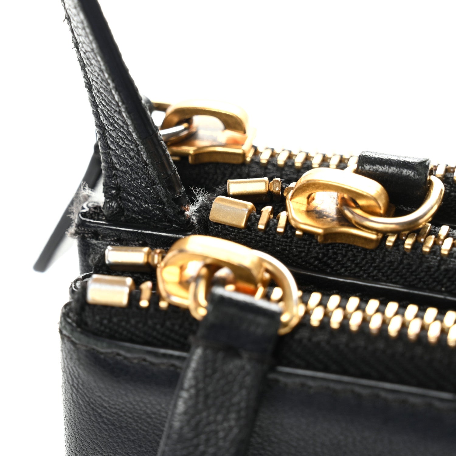Lambskin Large Trio Crossbody Bag Black