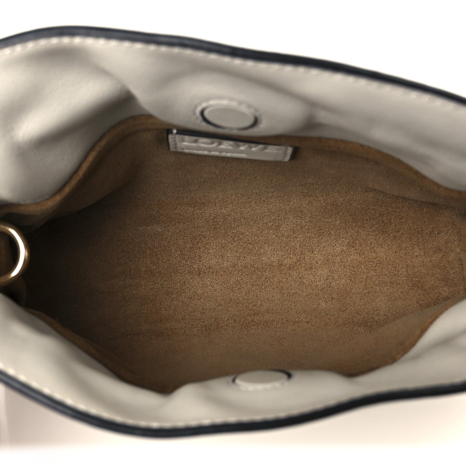 Calfskin Nano Flamenco Knot Clutch Soft White